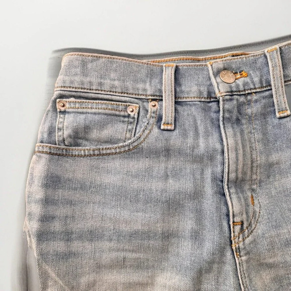 J Crew Womens Size 25 High Rise Stretch Light Wash Cutoff Jean Shorts - Picture 3 of 6